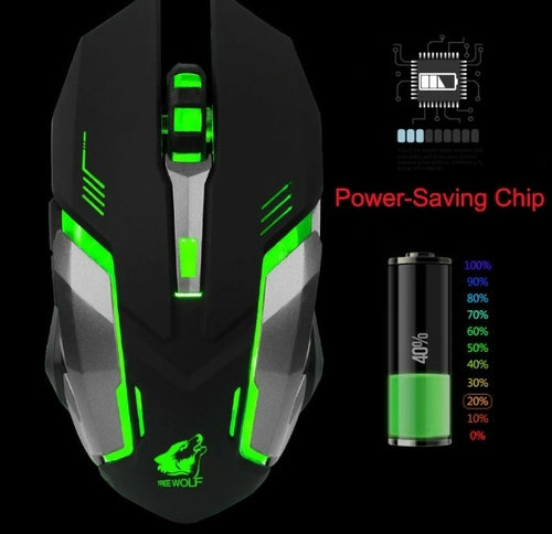 Ninja Dragon Stealth 7 - Wireless Silent LED Gaming Mouse